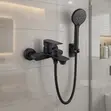 Modern Matte Black 2-in-1 Shower Set - 3