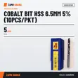 TERA Cobalt HSS Drill Bits 6.5mm (10 Pcs/Pkt) - 1