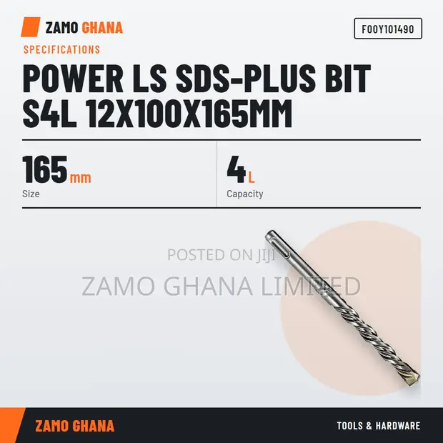 Power Ls SDS-Plus Bit S4L 12x100x165mm - 1