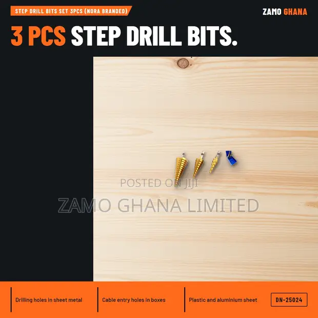 Step Drill Bits Set 3Pcs (Nora Branded) - DN-25024 - 1