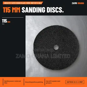 SAITDISC Abrasive Paper Round Black 115mm 100P With Hole