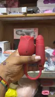 2in1 Tulip Rose Massager for Women - Rechargeable Waterproof - 1