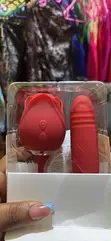 2in1 Tulip Rose Massager for Women - Rechargeable Waterproof - 2