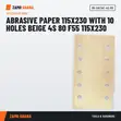 Sait Abrasive Paper 115x230mm, 10 Holes, Beige, 80 Grit - 2