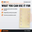 Sait Abrasive Paper 115x230mm, 10 Holes, Beige, 80 Grit - 3