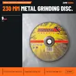 Molital 9" Metal Grinding Disc 230mm - SF230X7 - 1
