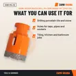 Shank Vacuum Brazed Drill M14 35mm Orange - 2