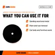 SAITDISC Round Abrasive Paper, 115mm, 60 Grit, Black - 3