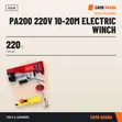 Raptor PA200 Electric Winch 220V (10-20m) - 2