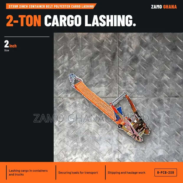 Rhino 2Tx8M 2-Inch Polyester Cargo Lashing Belt - 1