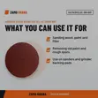 SAIT Abrasive Paper Round Red Vel-Ae 180mm 60P - 3