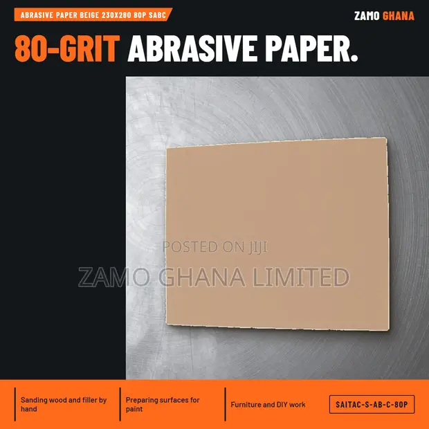 Sait Abrasive Paper Beige 230x280 80 Grit - 1