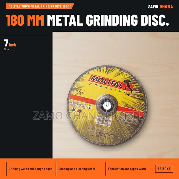 Molital 7" Metal Grinding Disc 180mm - 1