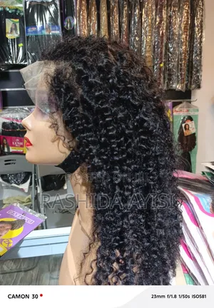 28" Human Hair Curly Wig