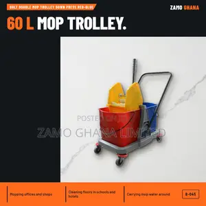 60Lt Double Mop Trolley with Down Press
