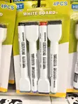 White Board Markers with Magnetic Brush (Set of 4) - 1