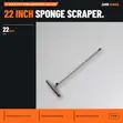 Topmop 22 Inch Plastic Sponge Scrape with 1.25m Stick - 1