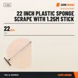 Topmop 22 Inch Plastic Sponge Scrape with 1.25m Stick - 2