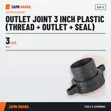 Honday 3 Inch Plastic Outlet Joint (Thread + Outlet + Seal) - 2
