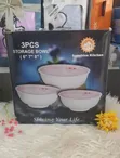 3pcs Ceramic Storage Bowls (6" 7" 8") - 3