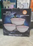3pcs Ceramic Storage Bowls (6" 7" 8") - 4