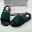 Christian Louboutin Slides - Black/Grey/Green - 1