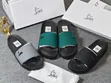 Christian Louboutin Slides - Black/Grey/Green - 4