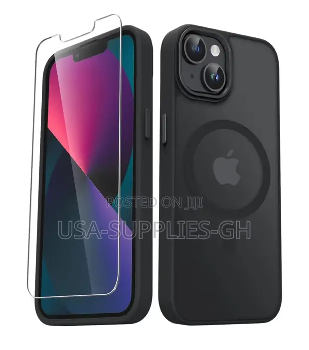 iPhone 14/13 Case with Tempered Glass Screen Protector (USA) - 1