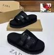 Black Suede Zara Men's Casual Slippers - 2