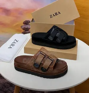 Original Zara Double Buckle Slide Sandals