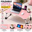Foldable Laptop and Study Table with 4 USB Ports - 1