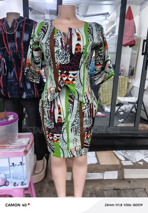Ladies African Print Fitted Dress