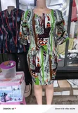 Ladies African Print Fitted Dress - 2