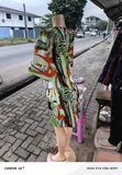 Ladies African Print Fitted Dress - 3