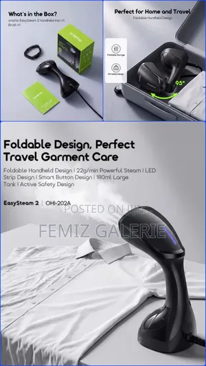 Oraimo EasySteam 2 Foldable Portable Handheld Steamer
