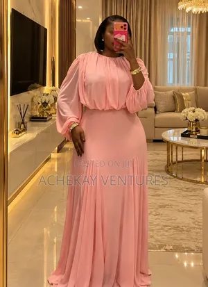 Luxury Ladies Long Pink Dresses