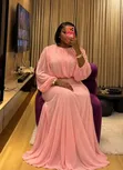 Luxury Ladies Long Pink Dresses - 2