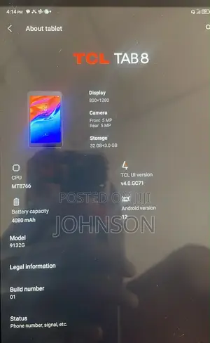 TCL Tab 8 4G 8GB Black