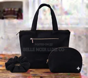 Everyday Noir Set: Tote Bag, Pouch & Scrunchie
