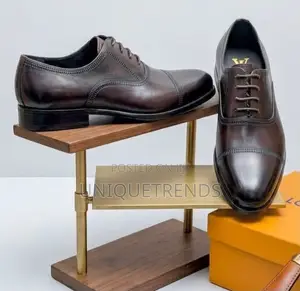 Louis Vuitton Executive Brown Leather Oxford Shoes
