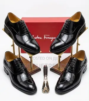 Salvatore Ferragamo Men's Patent Leather Oxford Shoes