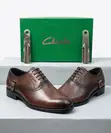 Clarks Brown Leather Oxford Shoes - 2