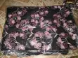 5 Yards Black & Pink Floral Lace Fabric - 1