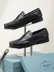 Quality Prada Penny Leather Loafers (Black) - 3