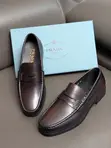 Executive PRADA Penny Leather Loafers (Coffee) - 3