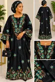 Black Shada Lace with Teal & Gold Embroidery - 2