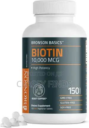 Bronson Biotin 10,000mcg Hair, Skin & Nails Vitamins, 150 Tablets