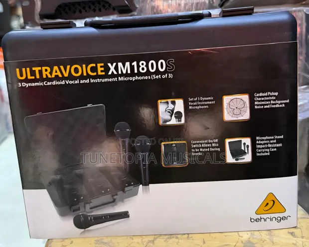 Behringer Ultravoice XM1800S 3-Set Dynamic Cardioid Vocal Microphones - 1