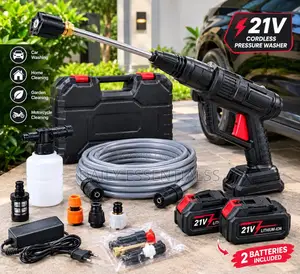 21V Cordless Pressure Washer Kit with 2 Batteries & Foam Sprayer