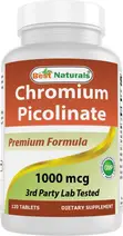 Best Naturals Chromium Picolinate 1000 MCG - 120 Tablets - 1